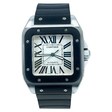 cartier santos 100 stainless steel bracelet|cartier santos diamond bezels.